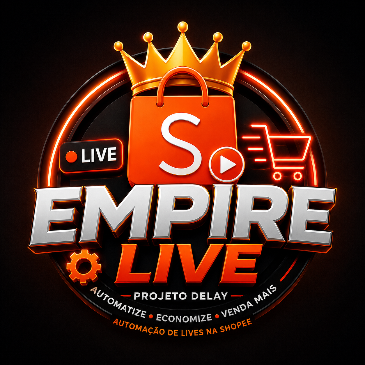 Logo Empire Live — automação de lives na Shopee